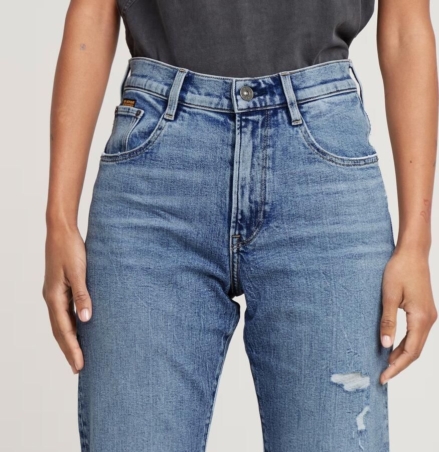 G-Star RAW Viktoria High Straight Jeans Midden blauw Dames - Foto 4