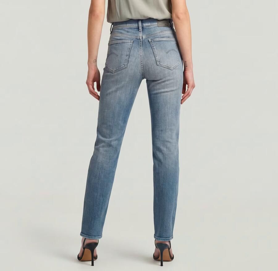 G-Star RAW Viktoria High Straight Jeans Midden blauw Dames - Foto 4