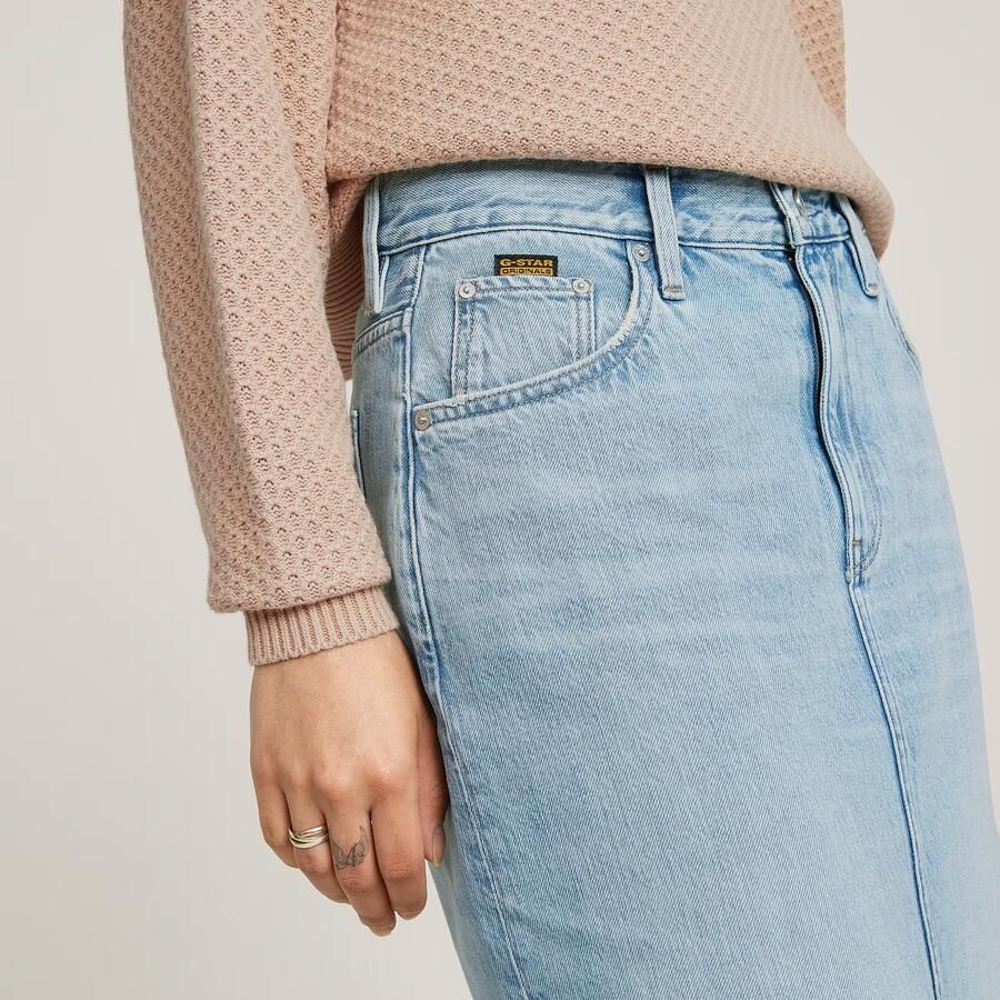 G-Star RAW Viktoria Lange Rok Lichtblauw Dames - Foto 4