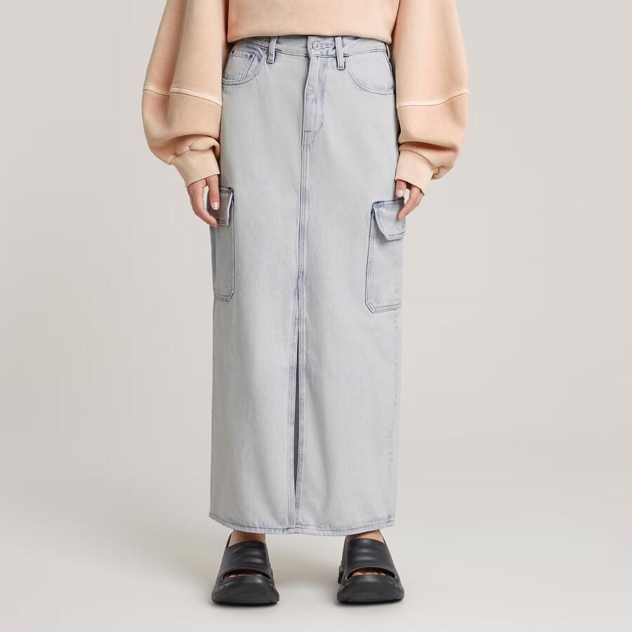 G-Star RAW Viktoria Long Cargo Rok Lichtblauw Dames - Foto 7