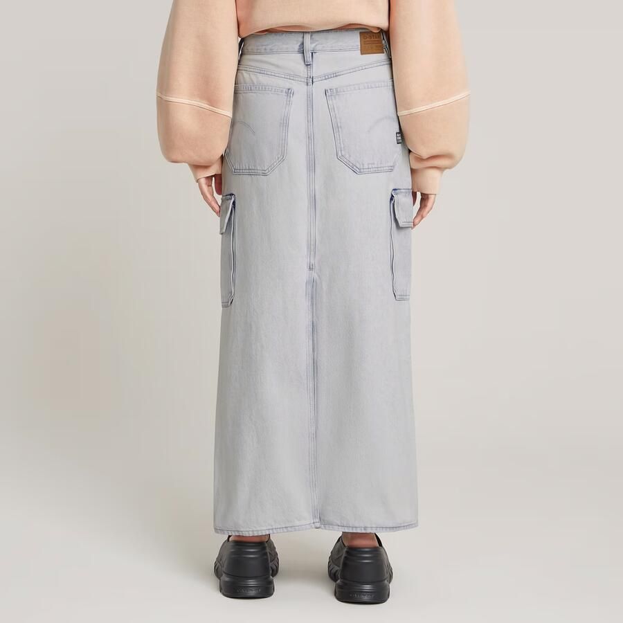 G-Star RAW Viktoria Long Cargo Rok Lichtblauw Dames