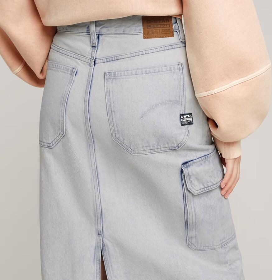G-Star RAW Viktoria Long Cargo Rok Lichtblauw Dames - Foto 4