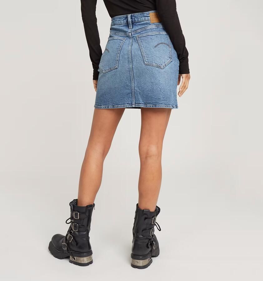 G-Star RAW Viktoria Short Skirt Clean Edge Midden blauw Dames - Foto 4