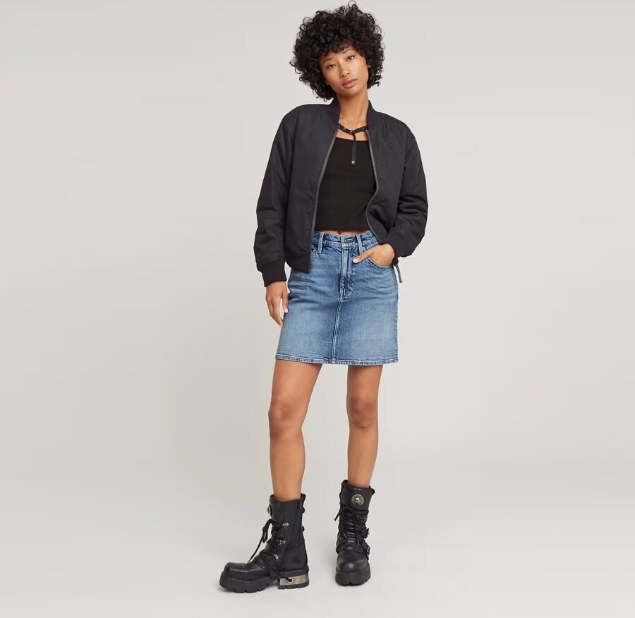 G-Star RAW Viktoria Short Skirt Clean Edge Midden blauw Dames - Foto 3