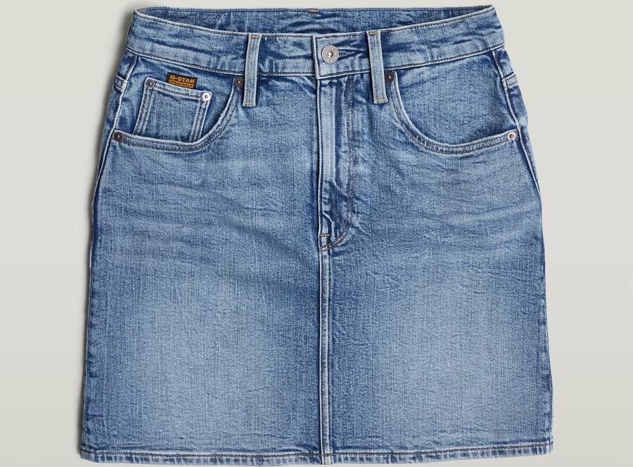 G-Star RAW Viktoria Short Skirt Clean Edge Midden blauw Dames - Foto 6