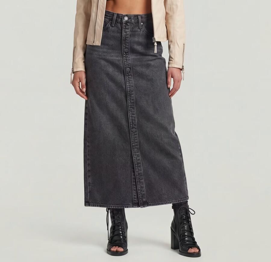 G-Star Raw Lange rokken D26245-D933 VIKTORIA-H087 FADED EOLITH GREY - Foto 8