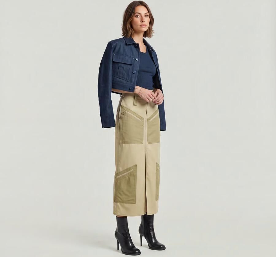 G-Star RAW Viktoria Tone On Tone Rok Beige Dames - Foto 5