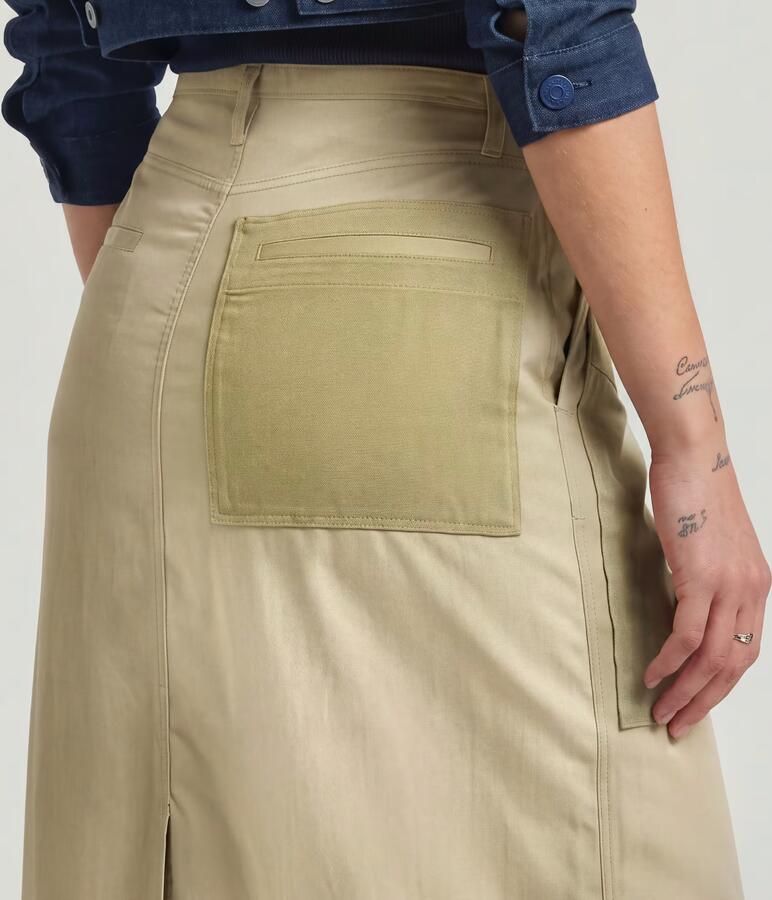 G-Star RAW Viktoria Tone On Tone Rok Beige Dames - Foto 6