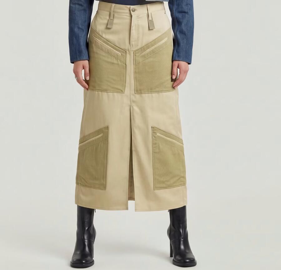 G-Star RAW Viktoria Tone On Tone Rok Beige Dames - Foto 4