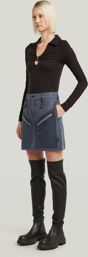 G-Star RAW Viktoria Tone On Tone Rok Donkerblauw Dames - Foto 5