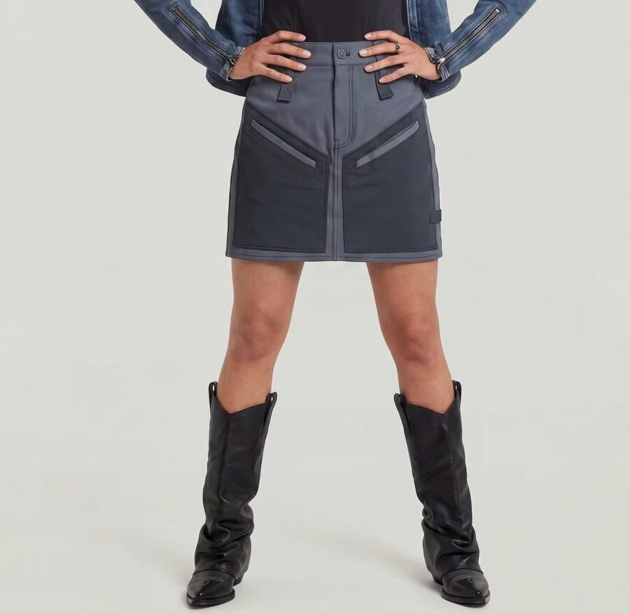 G-Star RAW Viktoria Tone On Tone Rok Donkerblauw Dames - Foto 4