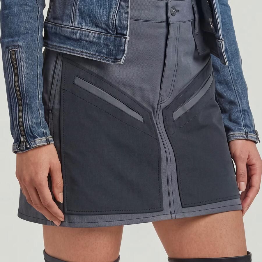 G-Star RAW Viktoria Tone On Tone Rok Donkerblauw Dames - Foto 3