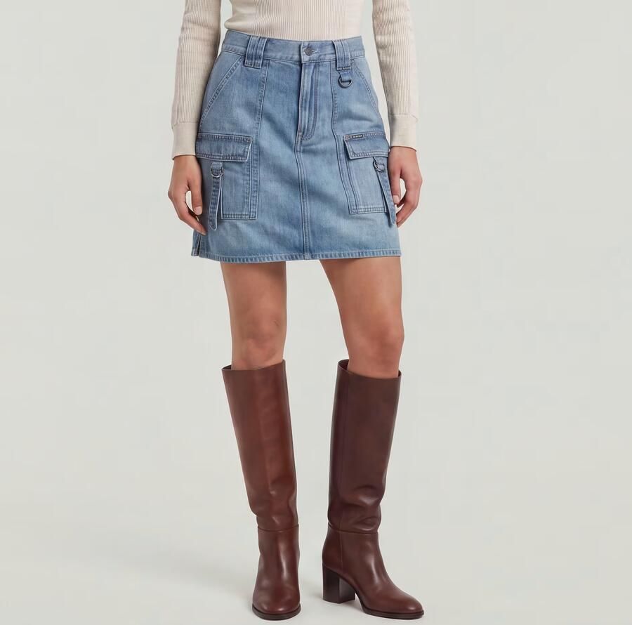G-Star RAW Viktoria Utility Minirok Lichtblauw Dames - Foto 4