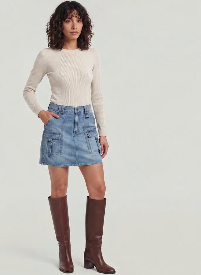 G-Star RAW Viktoria Utility Minirok Lichtblauw Dames - Foto 6