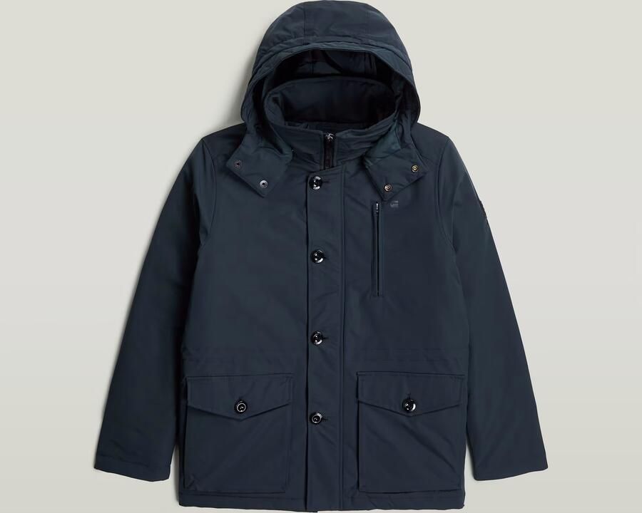 G-Star RAW Vodan Gewatteerd Jack met Capuchon Donkerblauw Heren - Foto 3