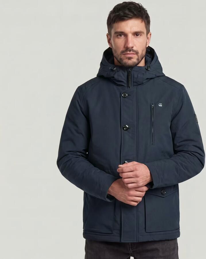 G-Star RAW Vodan Gewatteerd Jack met Capuchon Donkerblauw Heren - Foto 4