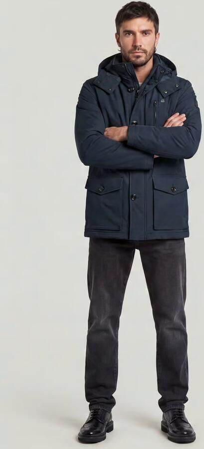 G-Star RAW Vodan Gewatteerd Jack met Capuchon Donkerblauw Heren - Foto 6