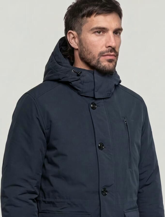 G-Star RAW Vodan Gewatteerd Jack met Capuchon Donkerblauw Heren - Foto 5