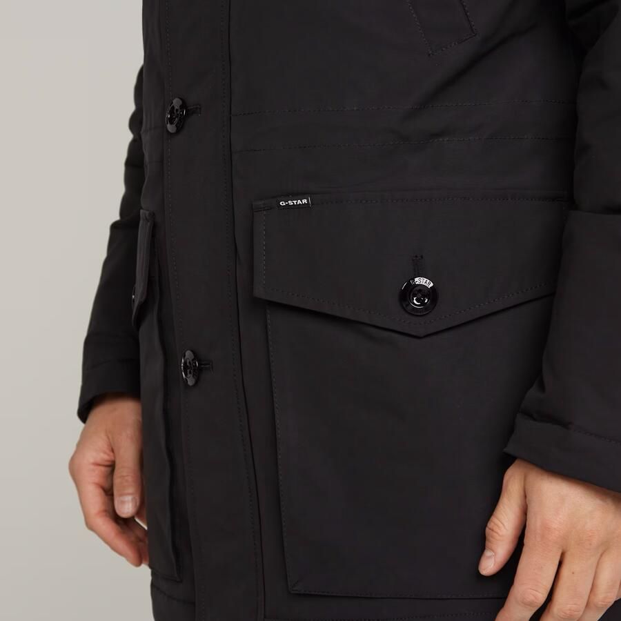 G-Star RAW Vodan Gewatteerde Parka Met Capuchon Zwart Heren - Foto 4