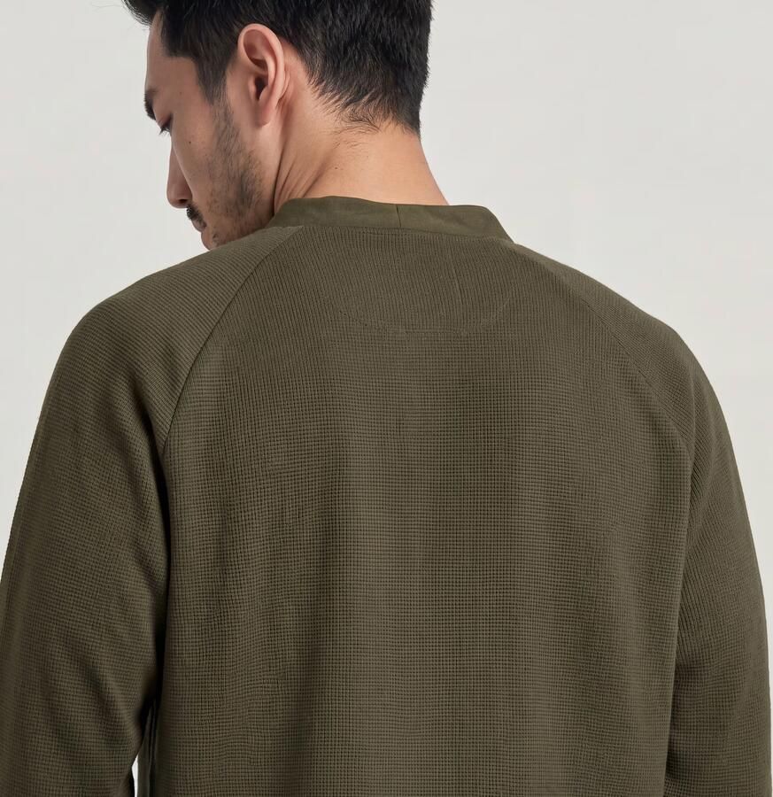 G-Star RAW Waffle Henley Relaxed Bruin Heren - Foto 4