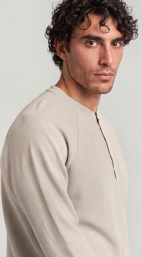 G-Star RAW Waffle Henley Relaxed T-Shirt Wit Heren - Foto 5