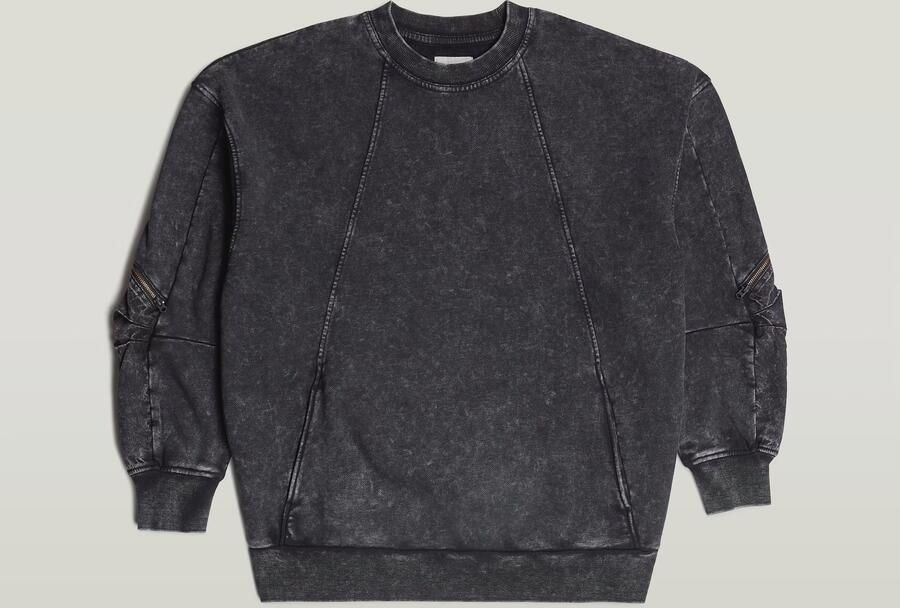 G-Star RAW Washed 3D Mix Oversized Sweater Zwart Dames - Foto 4