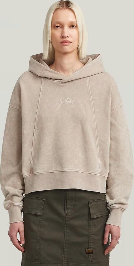 G-Star Raw Sweater D27726 D969 WASHED A LINE SCRIPT HDD-H714 DK BRICK SMOKEY - Foto 7