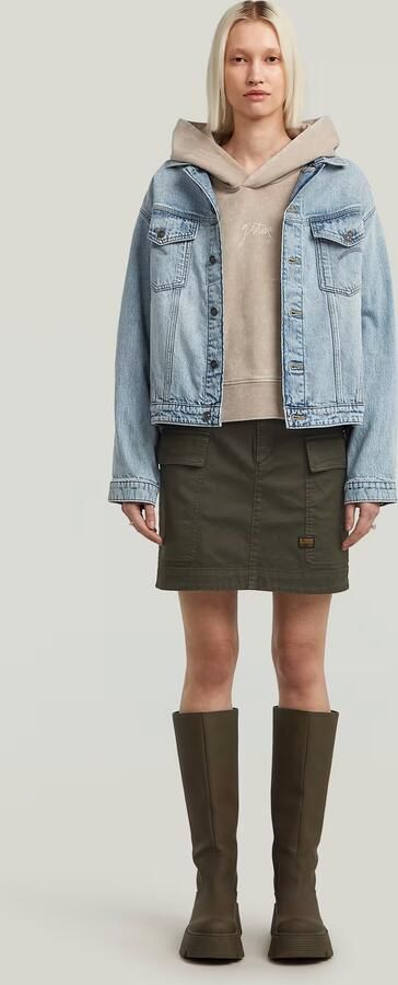 G-Star Raw Sweater D27726 D969 WASHED A LINE SCRIPT HDD-H714 DK BRICK SMOKEY - Foto 5