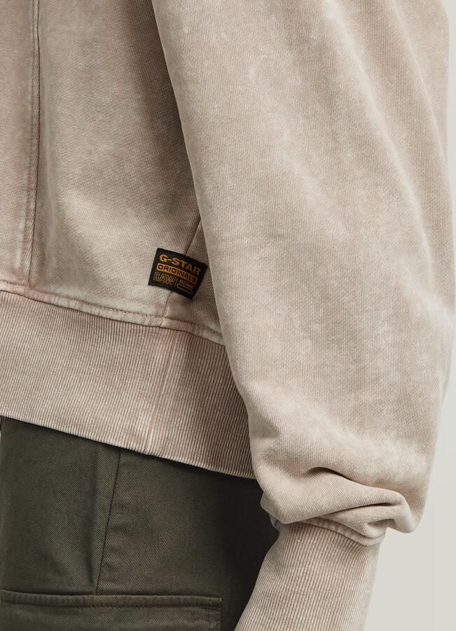 G-Star Raw Sweater D27726 D969 WASHED A LINE SCRIPT HDD-H714 DK BRICK SMOKEY - Foto 3