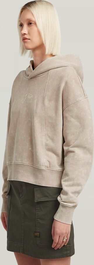 G-Star Raw Sweater D27726 D969 WASHED A LINE SCRIPT HDD-H714 DK BRICK SMOKEY - Foto 6