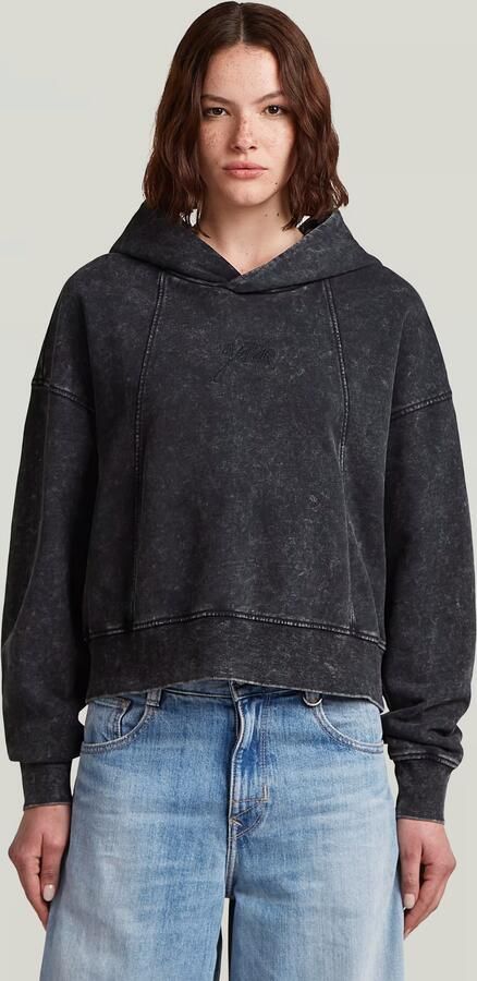 G-Star Raw Sweater D27726 D969 WASHED A LINE SCRIPT HDD-H590 DK BLACK SMOKEY - Foto 7