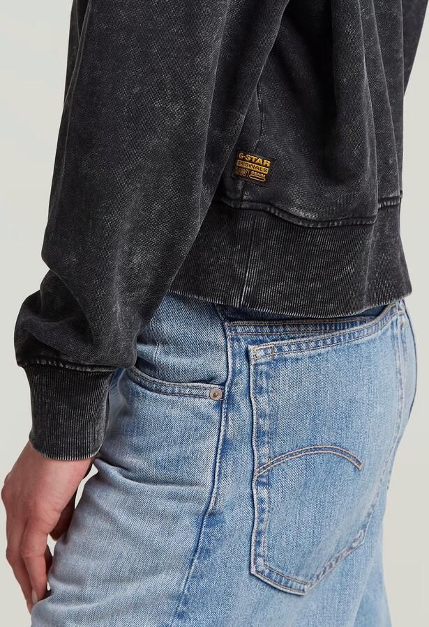 G-Star Raw Sweater D27726 D969 WASHED A LINE SCRIPT HDD-H590 DK BLACK SMOKEY - Foto 4
