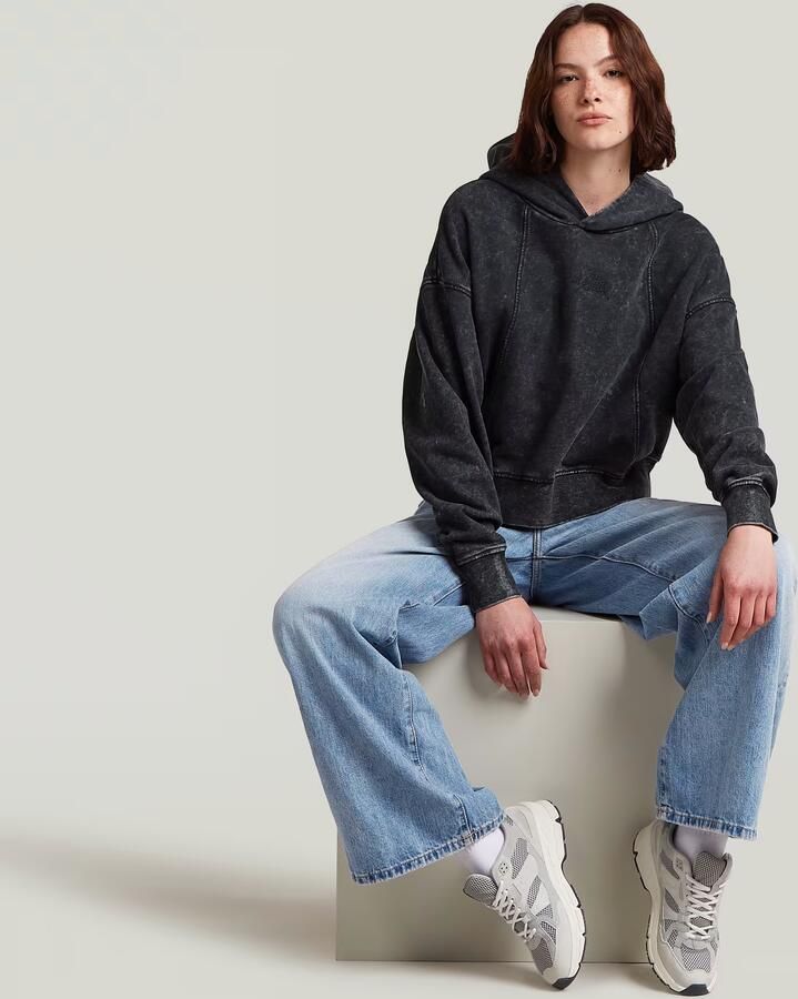 G-Star Raw Sweater D27726 D969 WASHED A LINE SCRIPT HDD-H590 DK BLACK SMOKEY - Foto 3