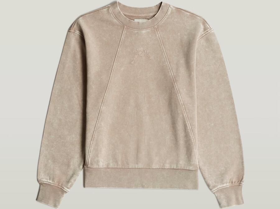 G-Star RAW Washed A Line Script Sweater Beige Dames - Foto 4