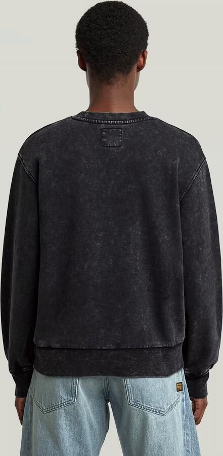 G-Star Raw Sweater D27173-D969 WASHED A LINE SCRIPT-H590 BLACK SMOKEY - Foto 5