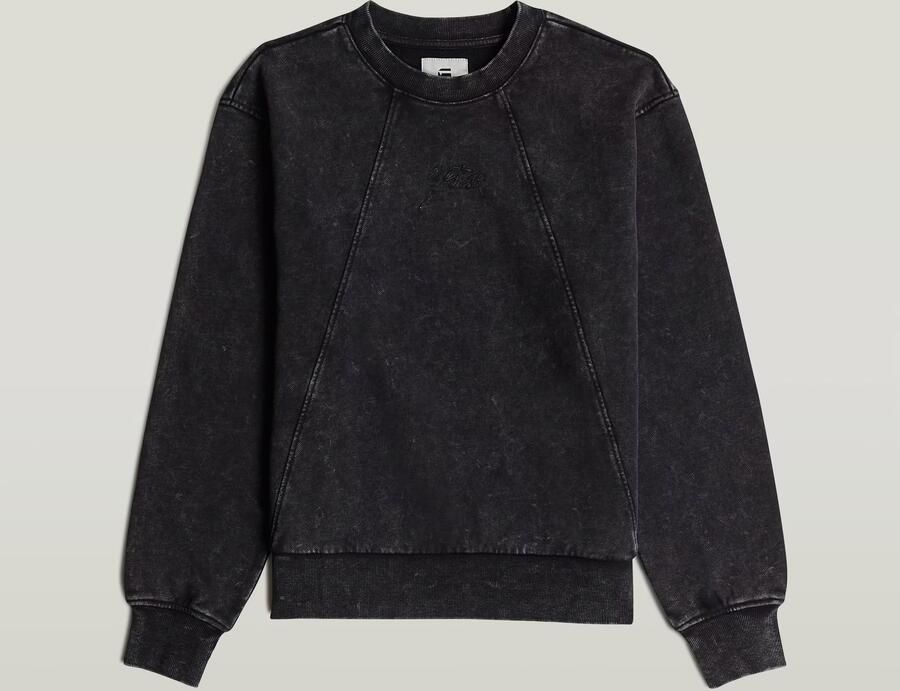 G-Star Raw Sweater D27173-D969 WASHED A LINE SCRIPT-H590 BLACK SMOKEY - Foto 3