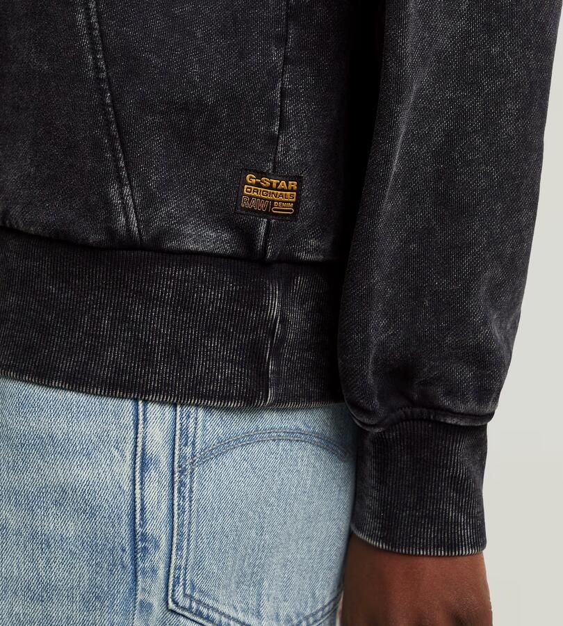 G-Star Raw Sweater D27173-D969 WASHED A LINE SCRIPT-H590 BLACK SMOKEY - Foto 2