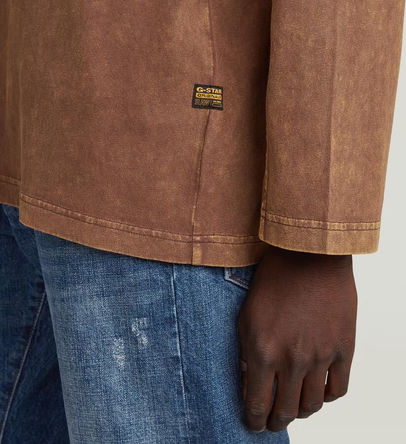 G-Star RAW Washed Boxy T-shirt Bruin Heren - Foto 2