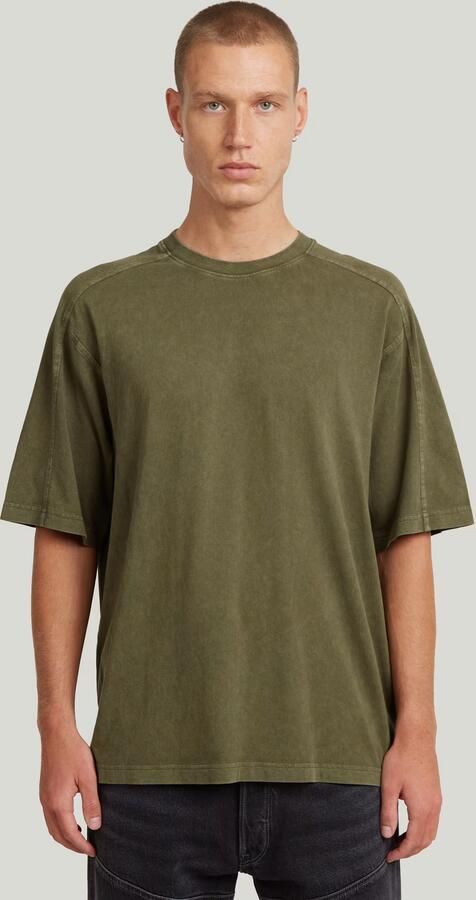 G-Star RAW Washed Boxy T-shirt Groen Heren
