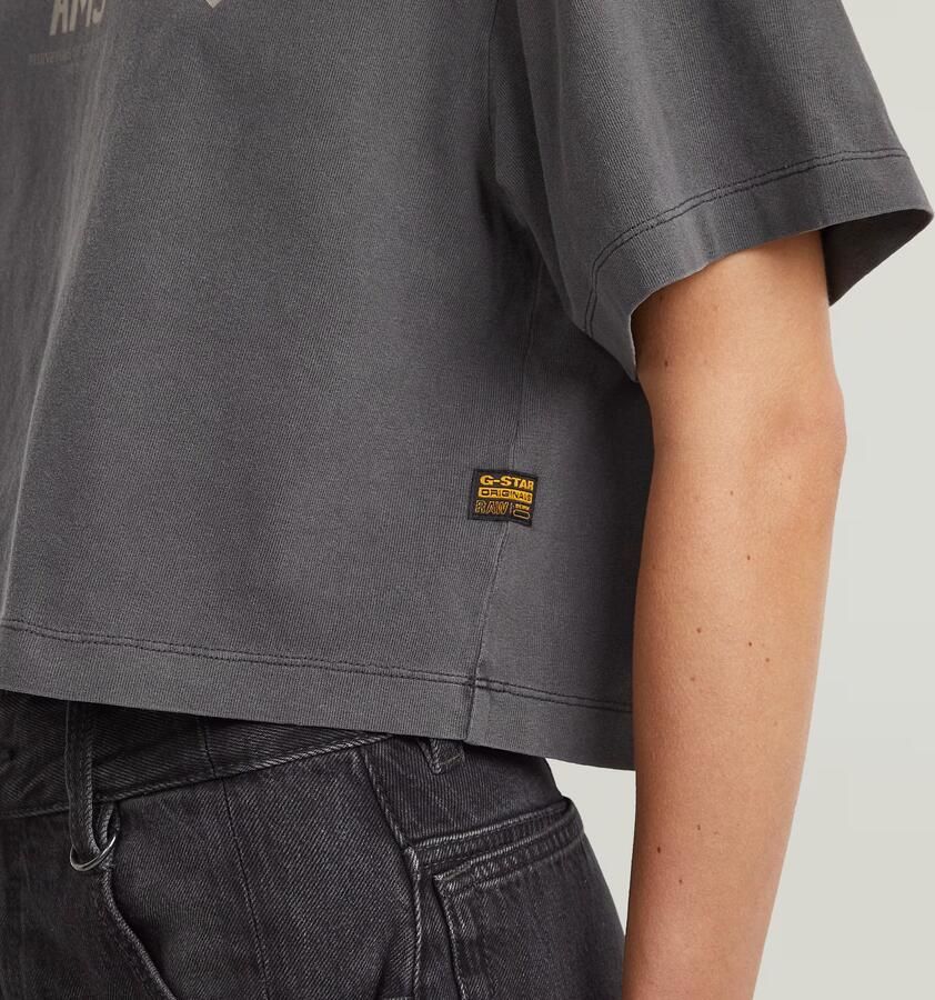 G-Star RAW Washed Boxy T-Shirt Zwart Dames - Foto 3