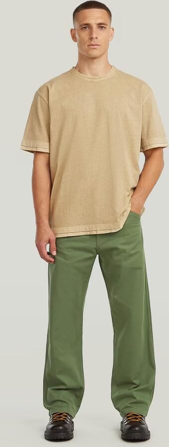 G-Star RAW Washed Distressed Relaxed T-Shirt Beige Heren - Foto 6