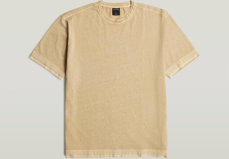 G-Star RAW Washed Distressed Relaxed T-Shirt Beige Heren - Foto 4