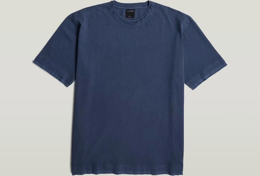 G-Star RAW Washed Distressed Relaxed T-Shirt Midden blauw Heren - Foto 5
