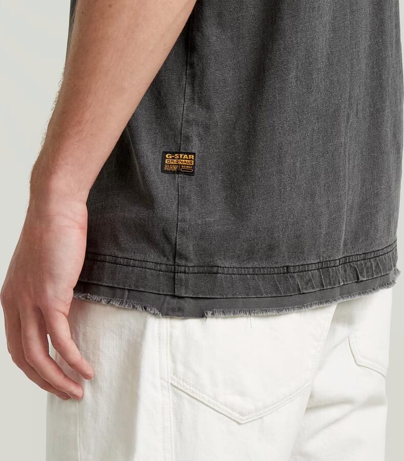 G-Star RAW Washed Distressed Relaxed T-Shirt Zwart Heren - Foto 3