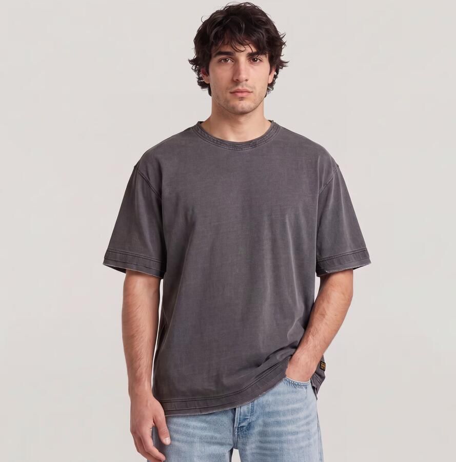 G-Star RAW Washed Distressed Relaxed T-Shirt Zwart Heren - Foto 3