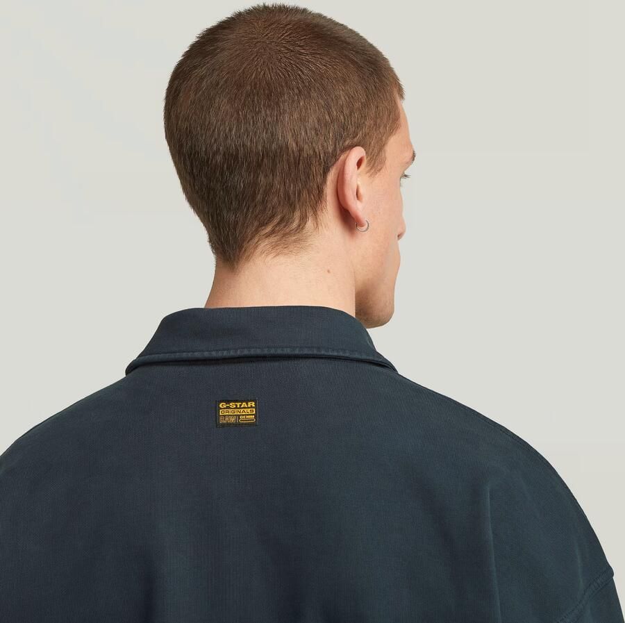 G-Star RAW Washed Fabric Mix Loose Sweater Donkerblauw Heren - Foto 3