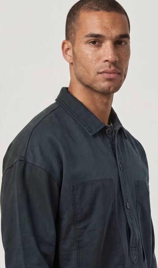 G-Star RAW Washed Fabric Mix Loose Sweater Donkerblauw Heren - Foto 6
