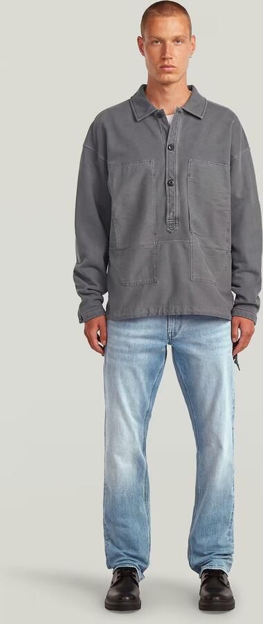 G-Star RAW Washed Fabric Mix Loose Sweater Grijs Heren - Foto 6