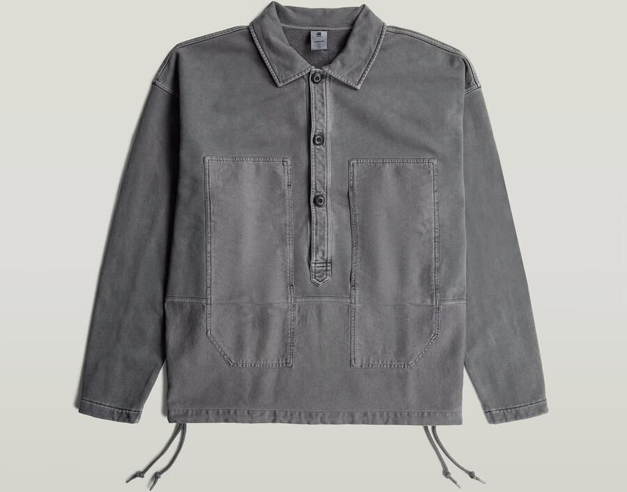 G-Star RAW Washed Fabric Mix Loose Sweater Grijs Heren - Foto 3