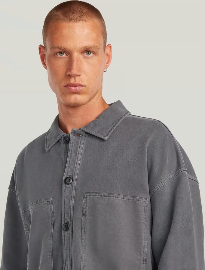 G-Star RAW Washed Fabric Mix Loose Sweater Grijs Heren - Foto 4